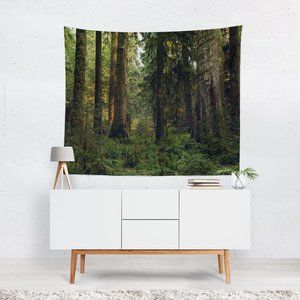 Lush Forest Wall Tapestry - 60x51 inches, Big!